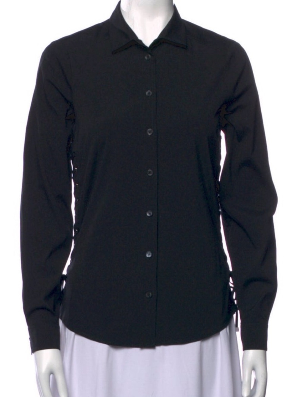 GUCCI Black Long-Sleeve Button-Down Shirt